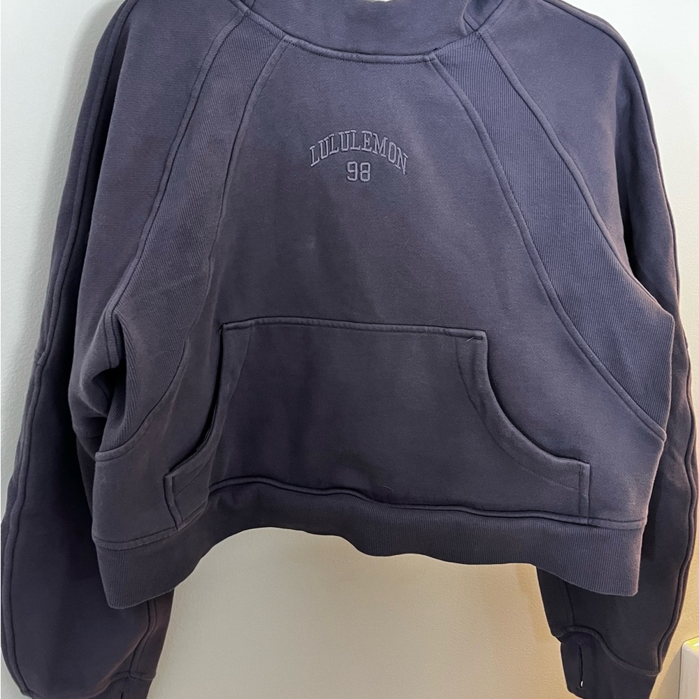 lululemon athletica Women's Dark Purple cropped hoodie